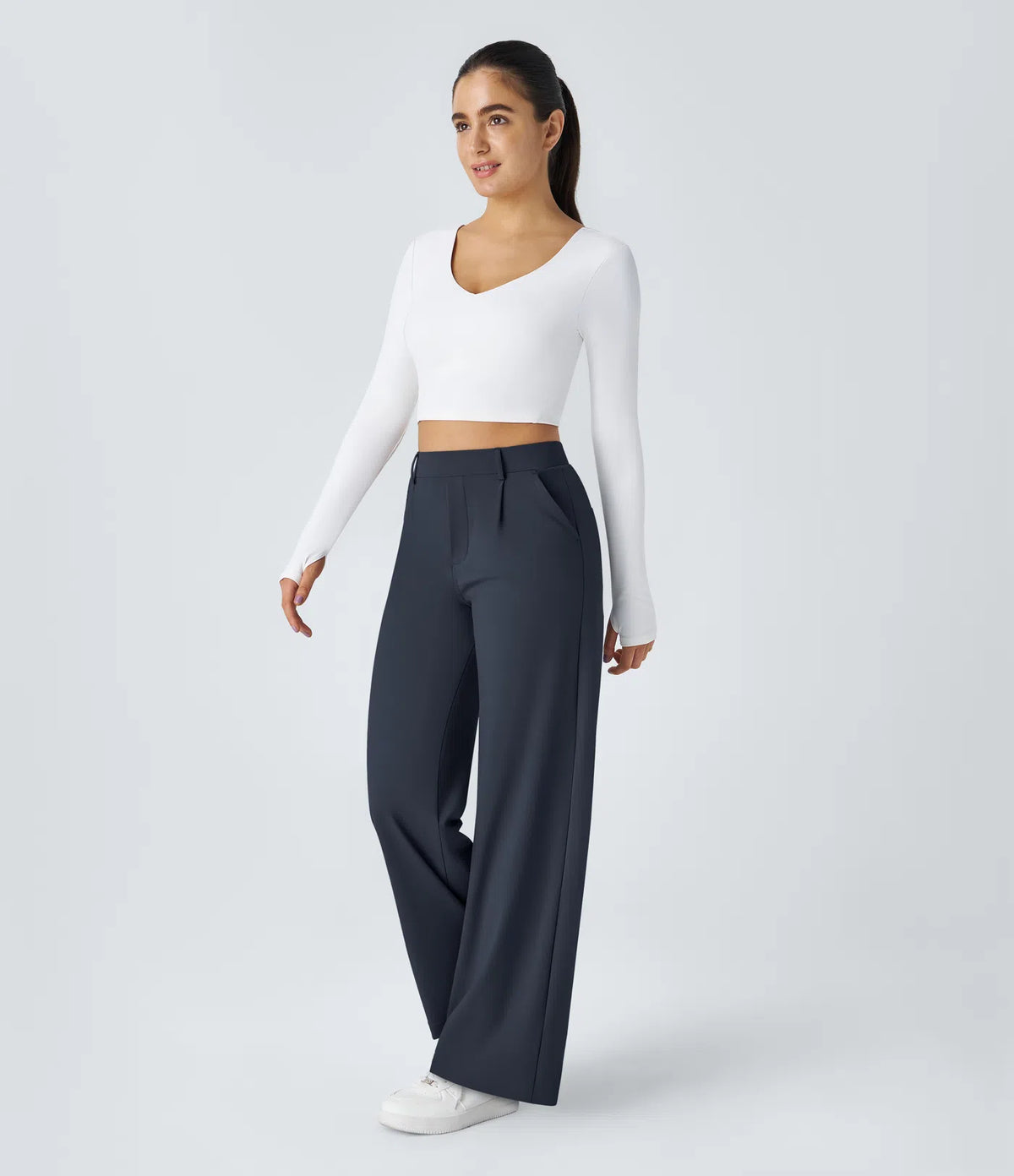 Pantalon Tailleur Large Fluide