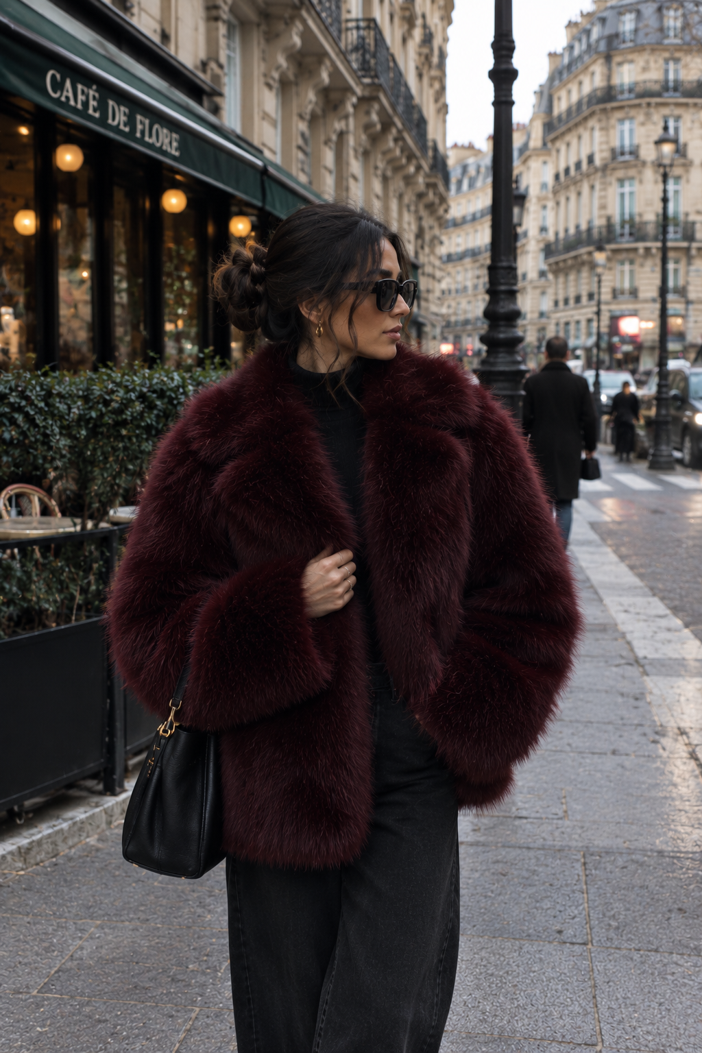 Veste en fausse fourrure
