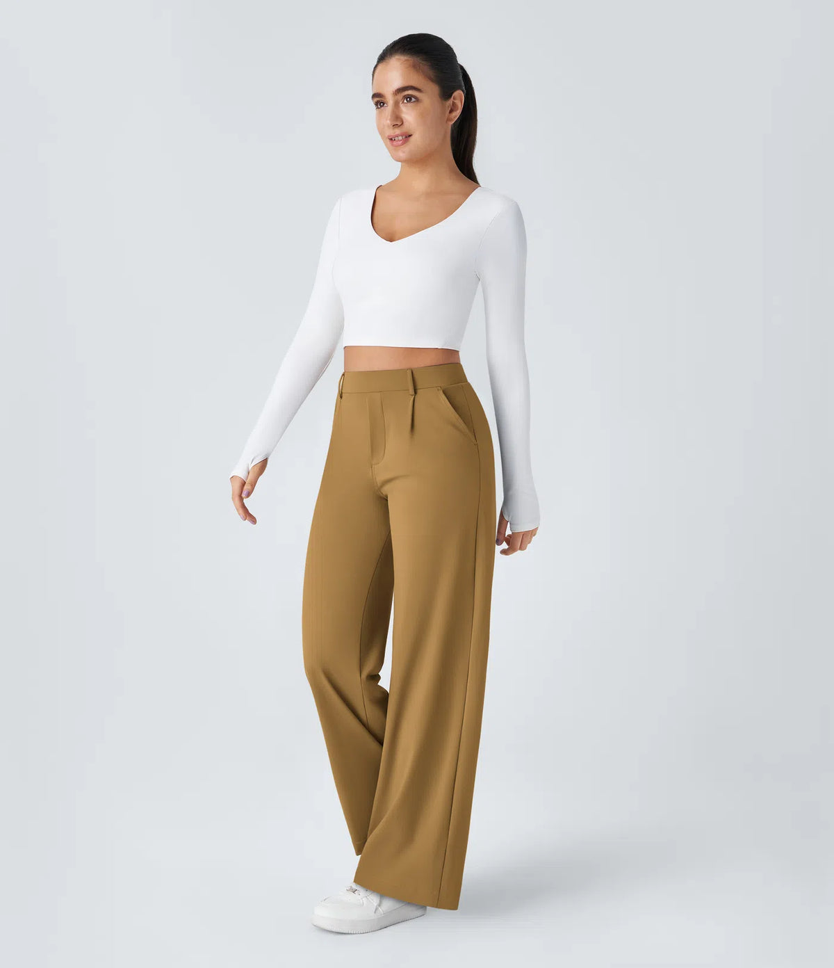 Pantalon Tailleur Large Fluide
