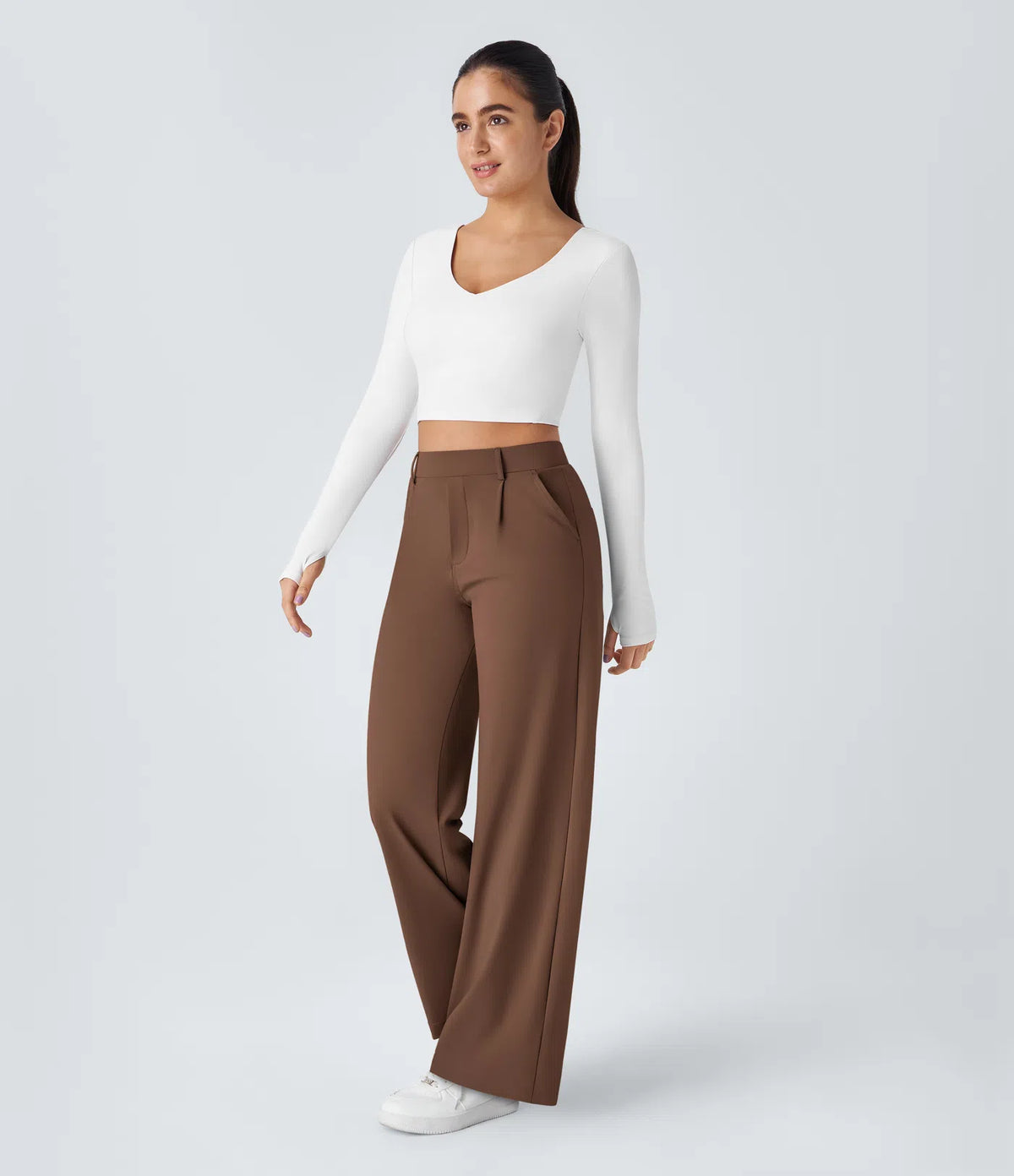 Pantalon Tailleur Large Fluide
