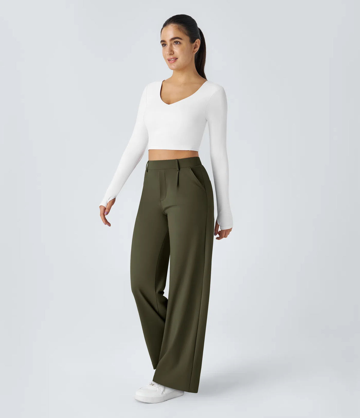 Pantalon Tailleur Large Fluide