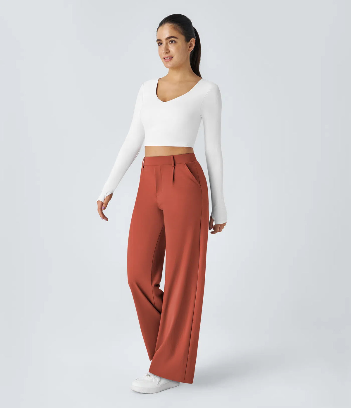 Pantalon Tailleur Large Fluide