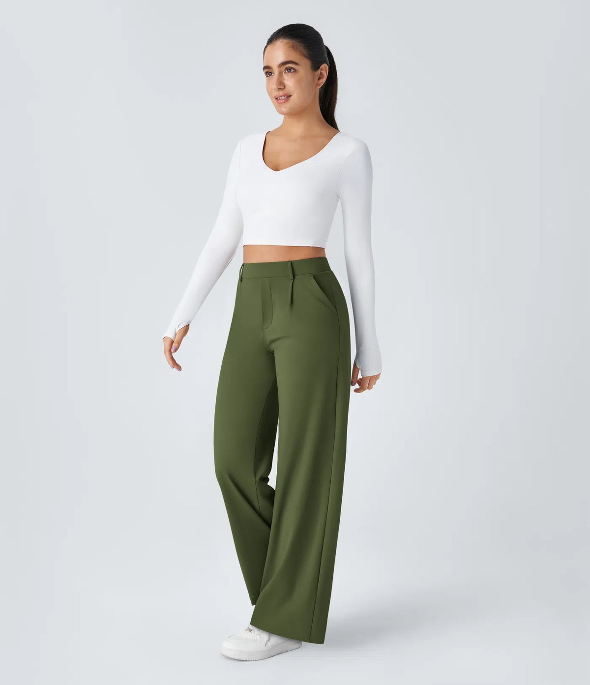Pantalon Tailleur Large Fluide