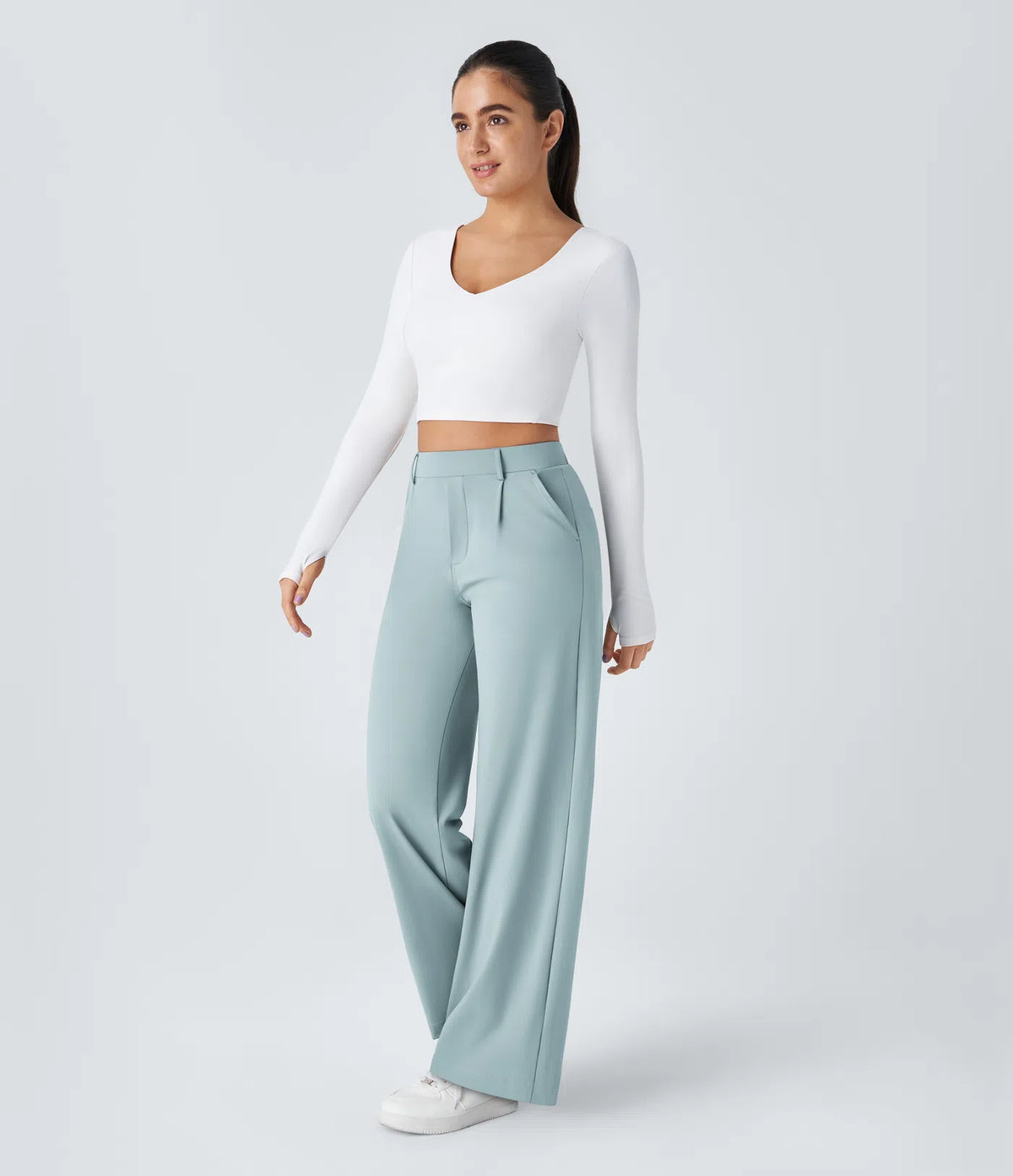 Pantalon Tailleur Large Fluide