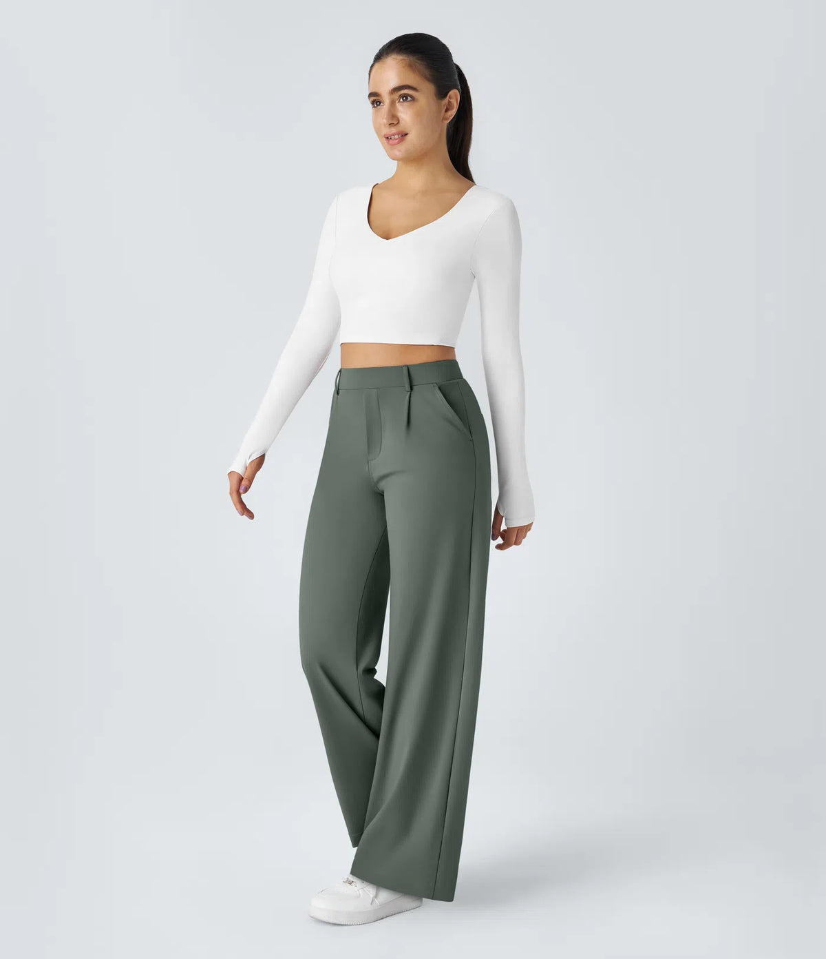 Pantalon Tailleur Large Fluide