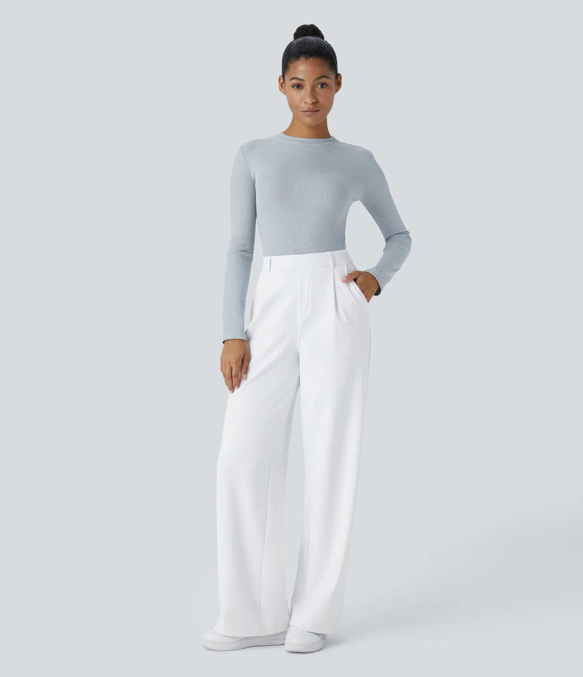 Pantalon Tailleur Large Fluide