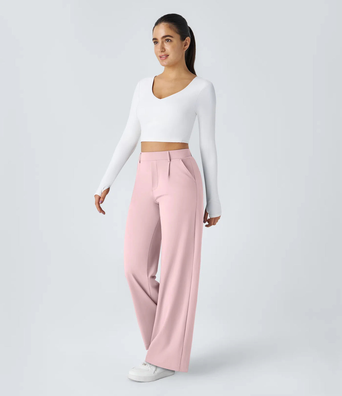 Pantalon Tailleur Large Fluide