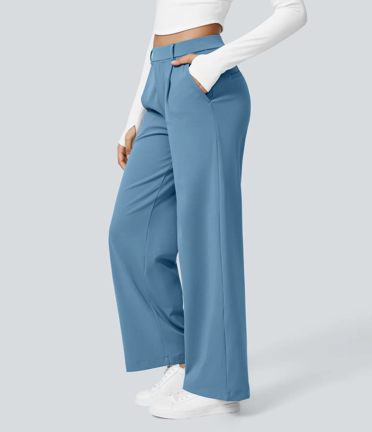 Pantalon Tailleur Large Fluide