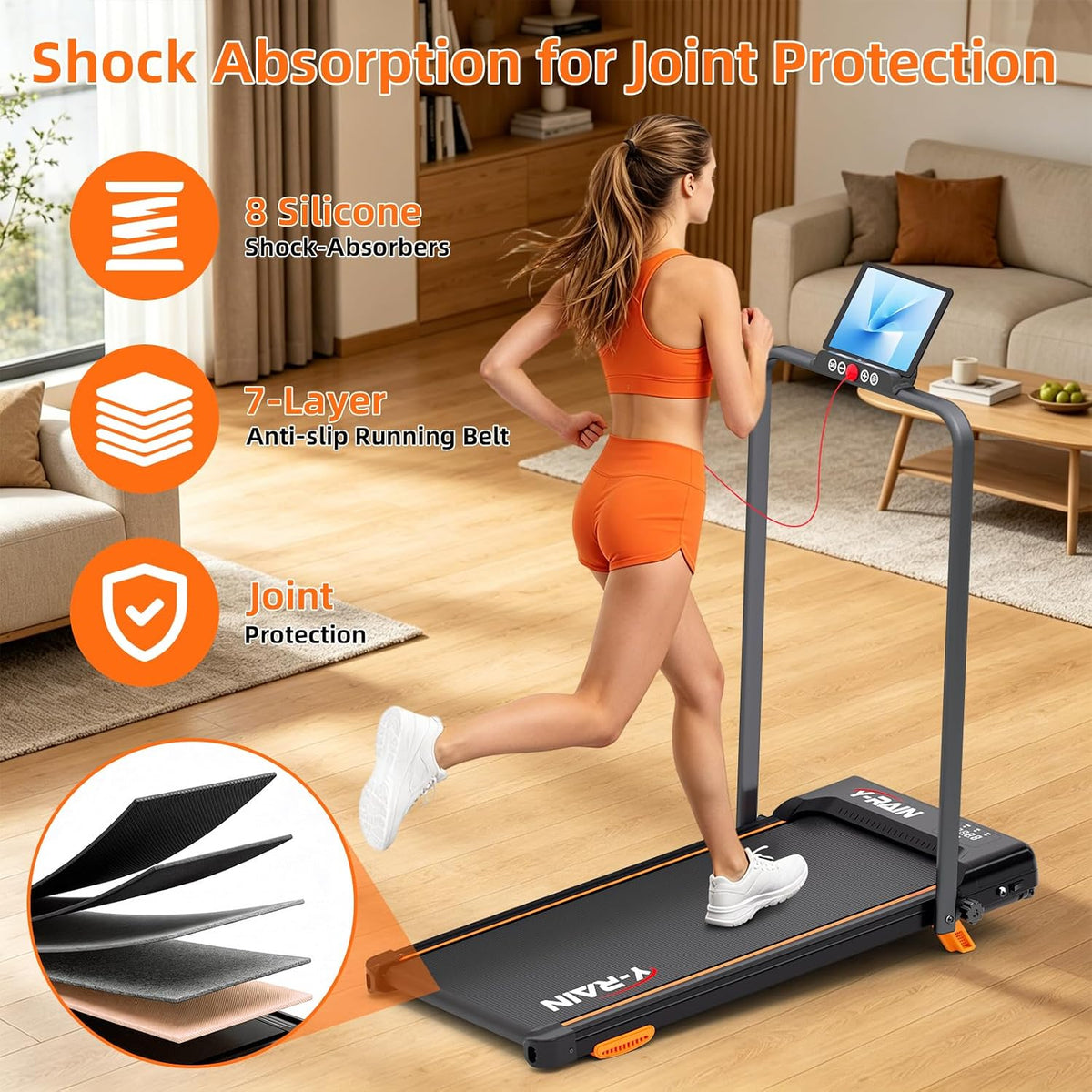 Tapis de marche pliable