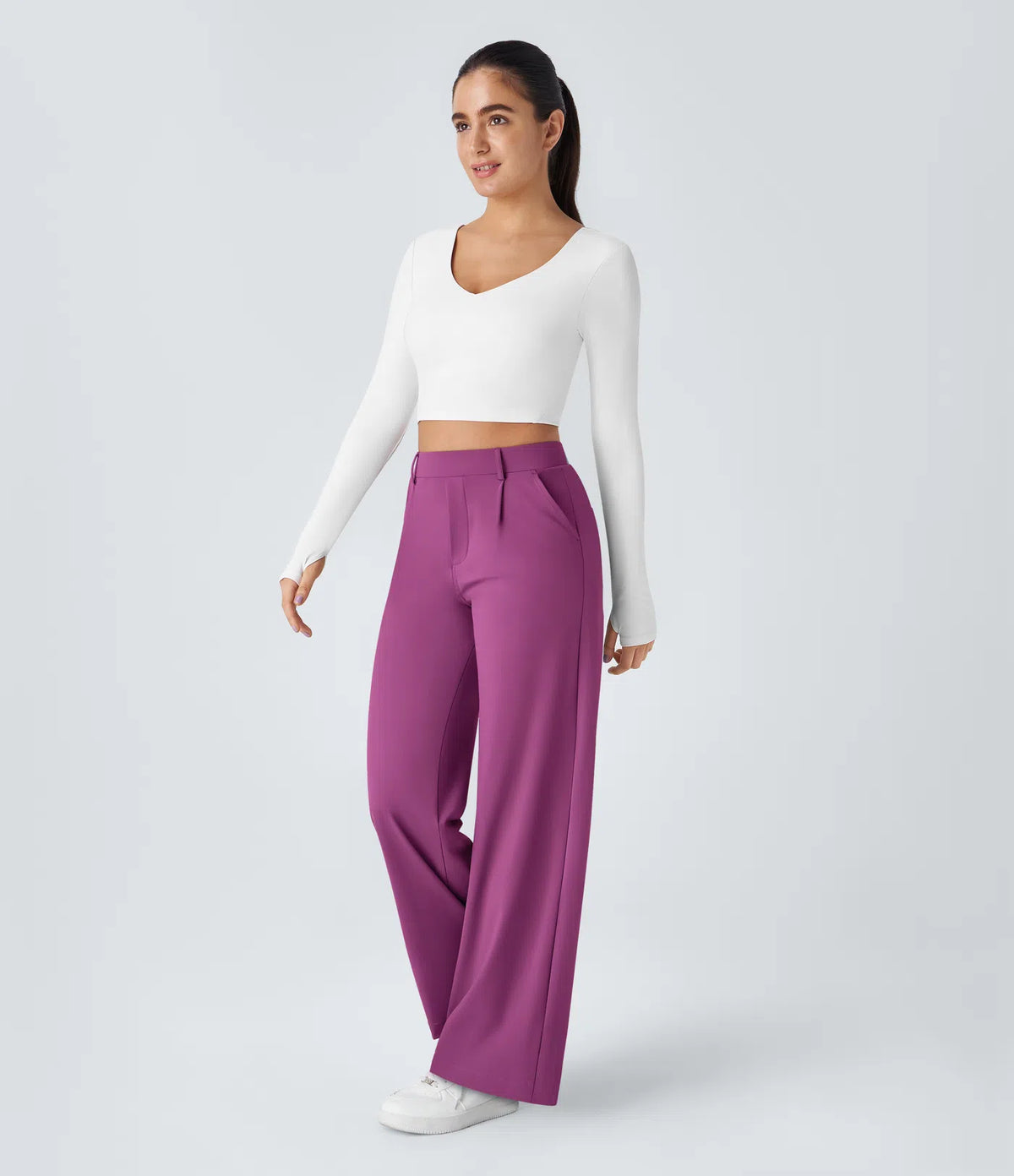 Pantalon Tailleur Large Fluide