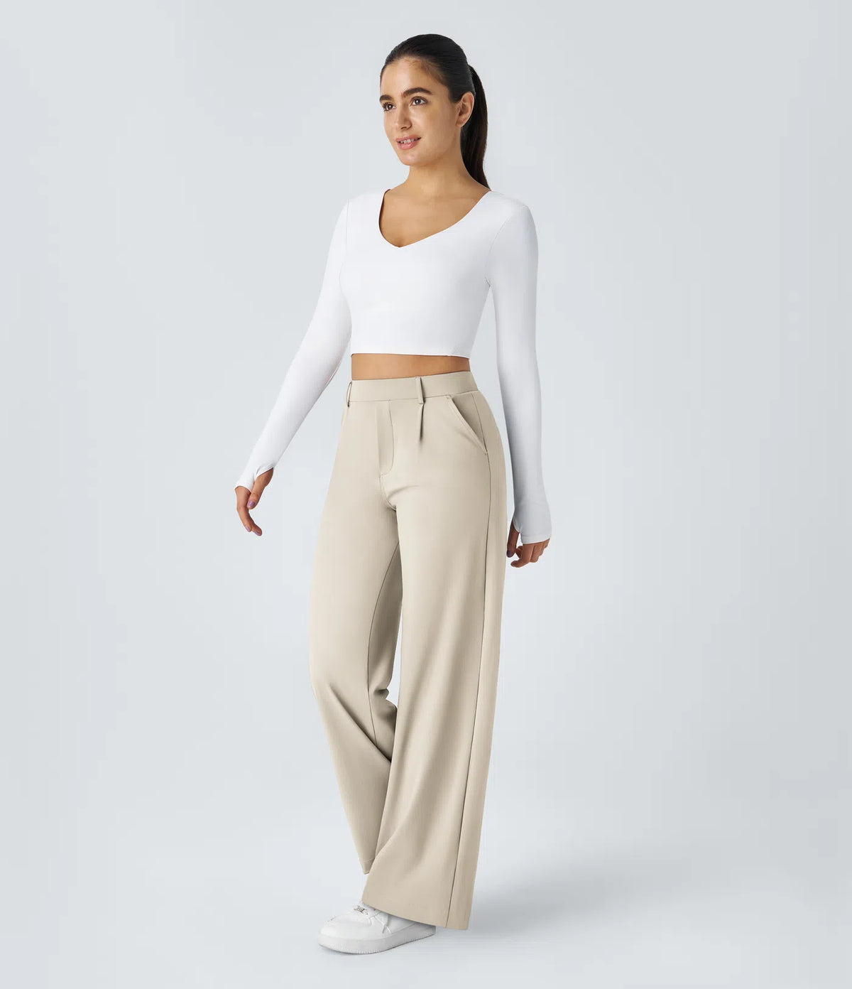 Pantalon Tailleur Large Fluide