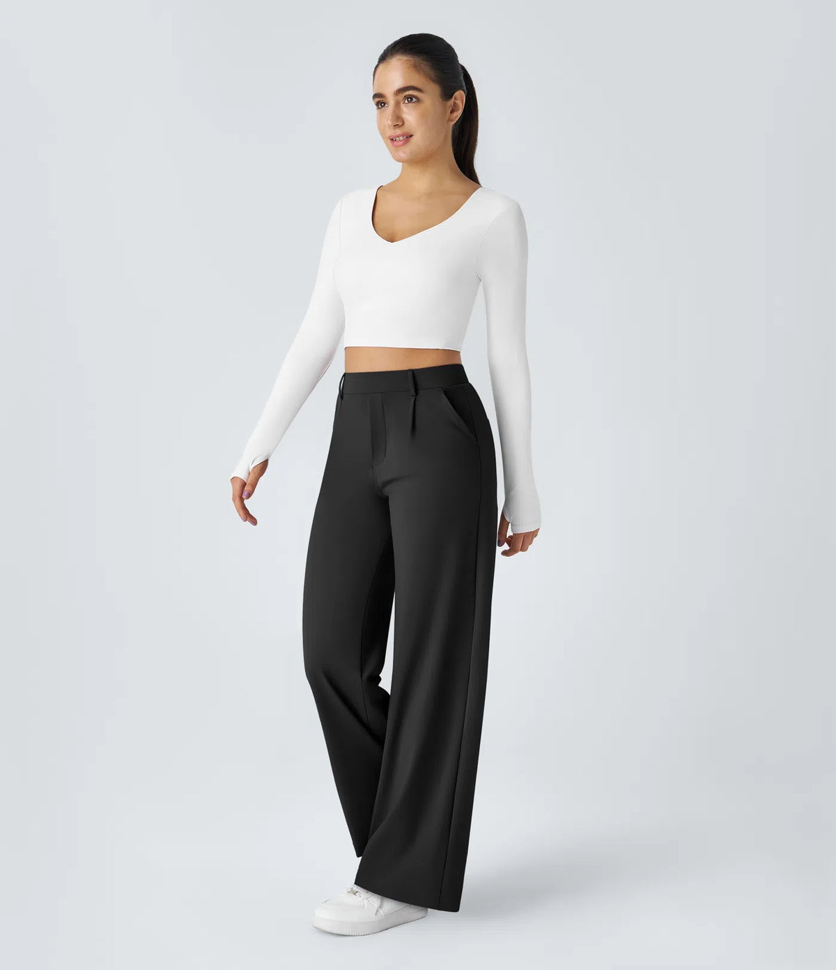 Pantalon Tailleur Large Fluide