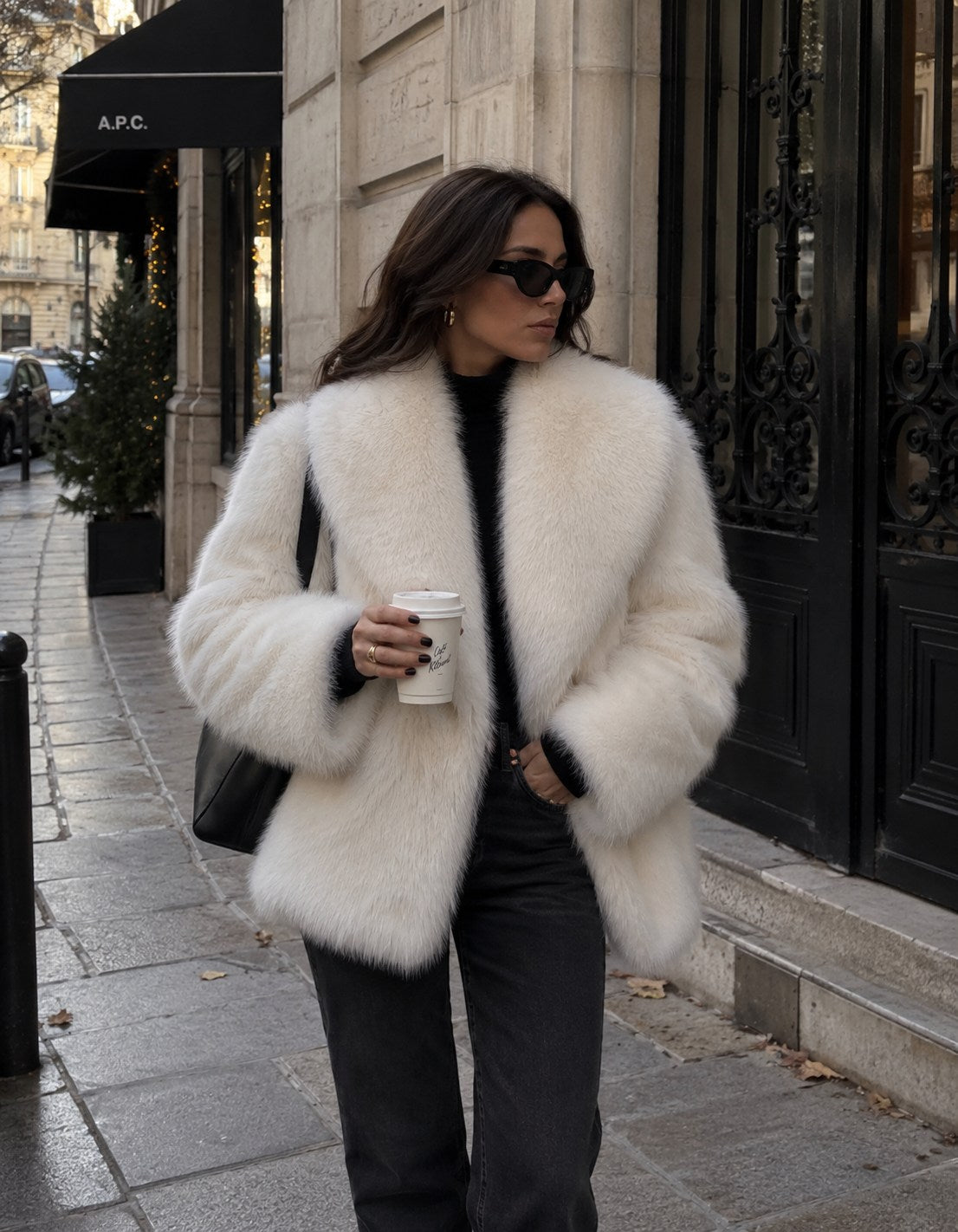 Veste en fausse fourrure