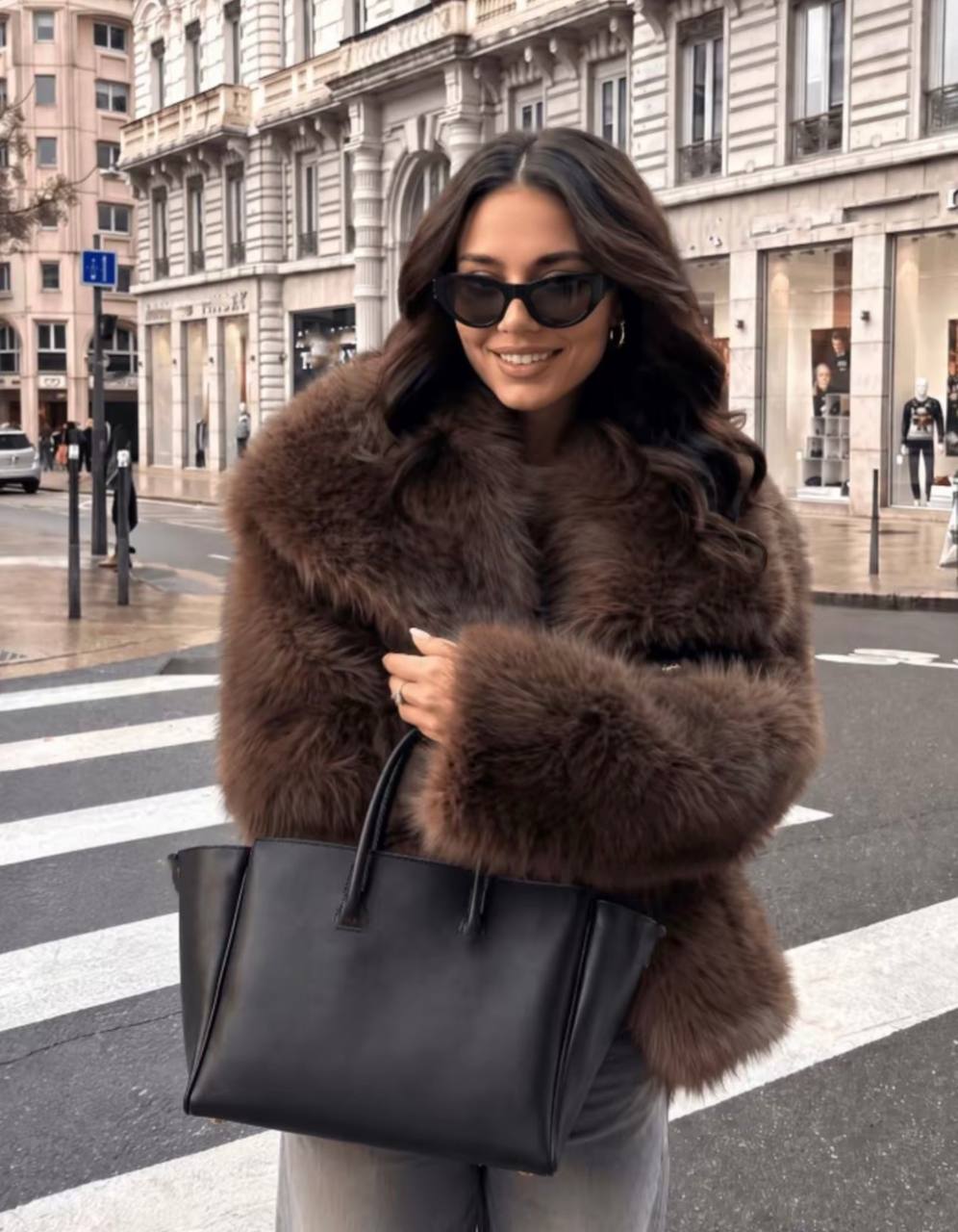 Veste en fausse fourrure
